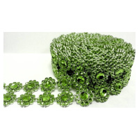 Diamantový pás plastový kvetinový zelený (3 cm × 3 m) 6025 dortis - dortis