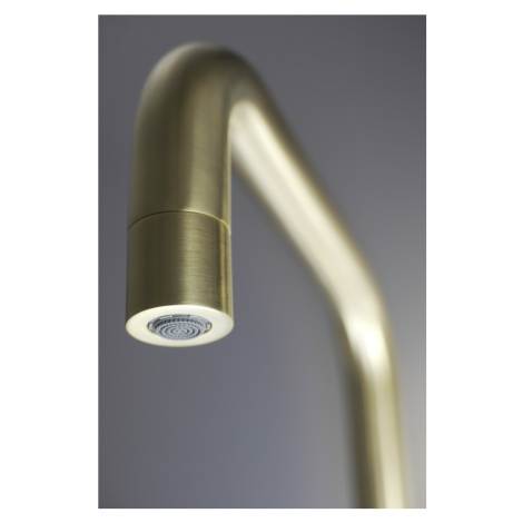 DEANTE - Silia kartáčované zlato Sprchový stĺp, so sprchovou batériou NQS_R4XM