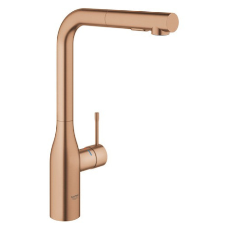 Drezová batéria GROHE Essence New s vyťahovacou sprškou Brushed Warm Sunset 30270DL0