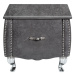 LuxD Nočný stolík Spectacular, 45 cm, antik sivý