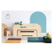 Detská posteľ s výsuvným lôžkom v prírodnej farbe 70x160 cm AIKO – Adeko