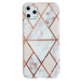 Huawei P30 Lite, silikónové puzdro s polygonálnym mramorovým vzorom, Wooze Geometric Marble, far