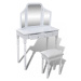 Toaletný stolík s taburetom 3v1 biela Dekorhome,Toaletný stolík s taburetom 3v1 biela Dekorhome