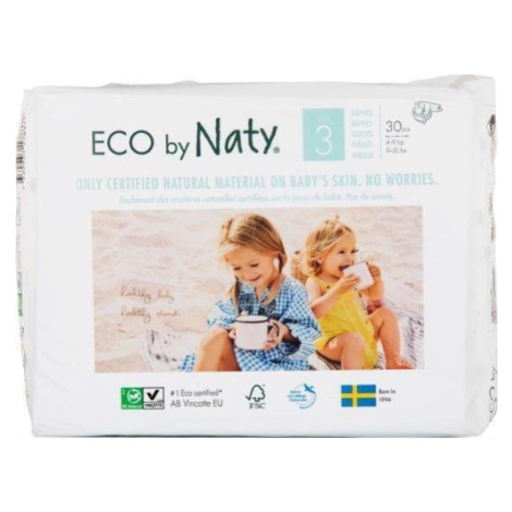 ECO BY NATY 3 Midi, 30 ks (4-9 kg) - jednorázové plienky