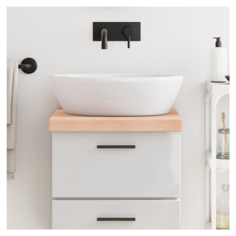 vidaXL Kúpeľňová doska 40x50x(2-6) cm neošetrený masív