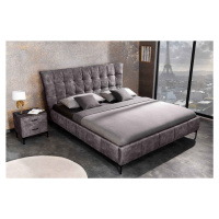LuxD Dizajnová posteľ Bailey 180 x 200 cm tmavosivý zamat