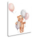 Impresi Obraz Medvedík s farebnými balóniky - 30 x 30 cm
