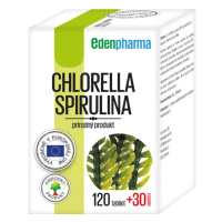 EDENPHARMA Chlorella + Spirulina tablety 120 + 30 ks ZADARMO