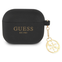 Guess 4G Charm Silikónové Puzdro pre Airpods 3 čierne