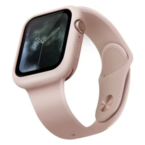 Kryt UNIQ Lino Apple Watch Series 4/5/6/SE 44mm. blush pink (UNIQ-44MM-LINOPNK)