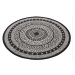 Čierno-sivý vonkajší koberec Ragami Round, ø 160 cm