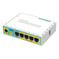 MIKROTIK RouterBOARD hEX PoE lite + L4 (650MHz, 64 MB RAM, 5xLAN switch, USB, plastic case, zdro
