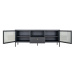 Čierny kovový TV stolík 160x60 cm Dalby – House Nordic