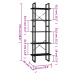 vidaXL 5-poschodová knižnica čierna 60x30x175 cm borovicové drevo