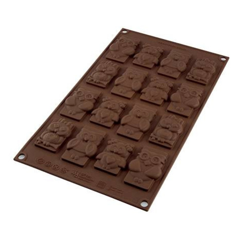 Silikónová forma na čokoládu sovy - Silikomart