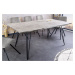 Estila Industriálny obdĺžnikový jedálenský stôl Moonlight so svetlou sivou vrchnou doskou z akác