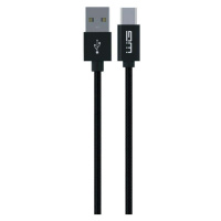 Kábel WG USB-C na USB,predĺžený konektor,3A,1m,čierna