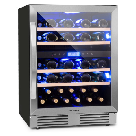 Klarstein Vinovilla Duo43 2-zónová chladnička na víno, 129l, 43 fliaš, 3 farby, sklené dvere