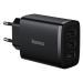 Nabíjačka Baseus Compact Quick Charger, 3x USB, 17W (Black)