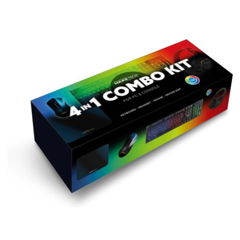 Maxx Tech 4v1 Combo Kit herný set (klávesnica, headset, myš a podložka)