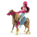 Kôň česací s doplnkami + bábika džokejka 23cm
