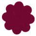 Kusový koberec Eton vínově červený květina - 120x120 kytka cm Vopi koberce