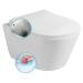 SAPHO - AVVA CLEANWASH závesná WC misa s bidet. spŕškou, Rimless, 35,5x53cm, biela 100312