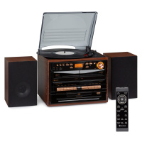 Auna 388-DAB+, stereo systém, 20W max., vinylové platne, CD, kazeta, BT, FM/DAB+, USB