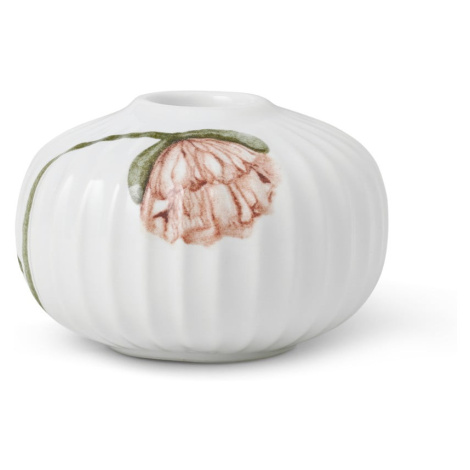 Biely porcelánový svietnik Kähler Design Poppy, ø 7,5 cm