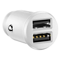 Nabíjačka do auta Baseus Grain Car Charger 2x USB 5V 3.1A (white)