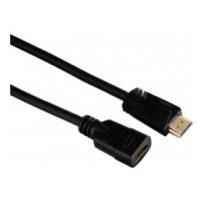 Hama 122121 HDMI predlžovací kábel vidlica-zásuvka, pozlátený, 3*, 3 m