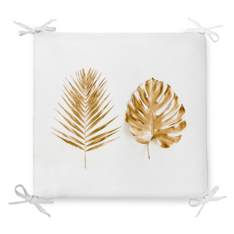 Sedák s prímesou bavlny Minimalist Cushion Covers Golden Leaves, 42 x 42 cm