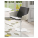 Estila Biela futuristická moderná otočná stolička VITO biela