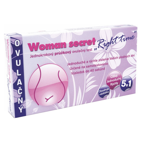 WOMAN SECRET Right time ovulačný test prúžkový 5 ks