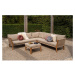 Záhradná lounge súprava pre 4 v béžovo-prírodnej farbe San Remo – Exotan