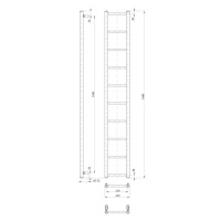 SAPHO - DINA vykurovacie teleso 250x1680, biela IR377TW