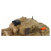 mamido Tank na diaľkové ovládanie RC s dymovými efektmi 1:18 svetlo hnedý