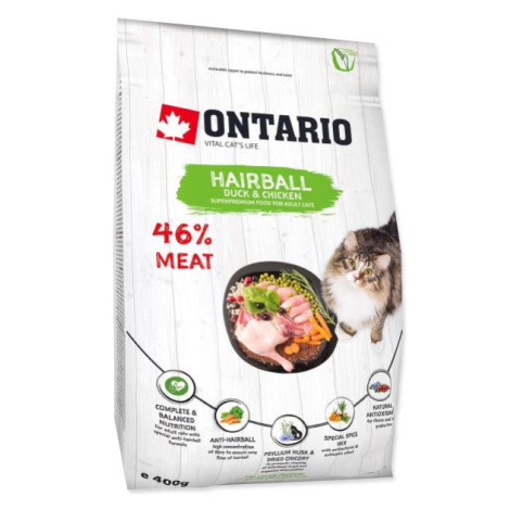 Krmivo Ontario Cat Hairball 0,4kg