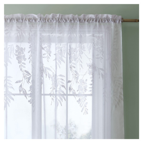 Biela záclona 140x122 cm Wisteria Floral – Catherine Lansfield