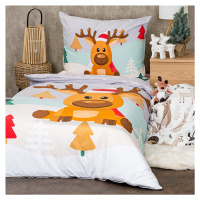 4Home Bavlnené obliečky Christmas reindeer, 140 x 200 cm, 70 x 90 cm