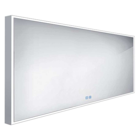 Nimco Zrkadlá - Zrkadlo s LED osvetlením, 140x70 cm, dotykový senzor, hliník ZP 13008VX