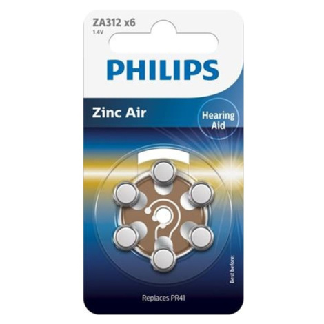 PHILIPS ZA312B6A/00 batéria do načúvadla 6 kusov