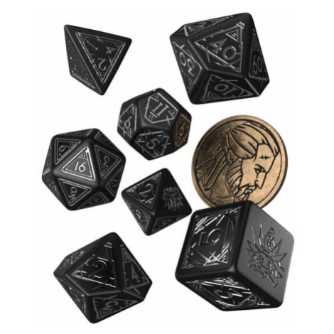 Q-Workshop Set kociek Zaklínač - The Witcher Dice Set Geralt - Silver Sword