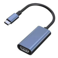 PremiumCord Prevodník USB-C na HDMI, rozlíšenie 4K a FULL HD 1080p, kovové púzdro