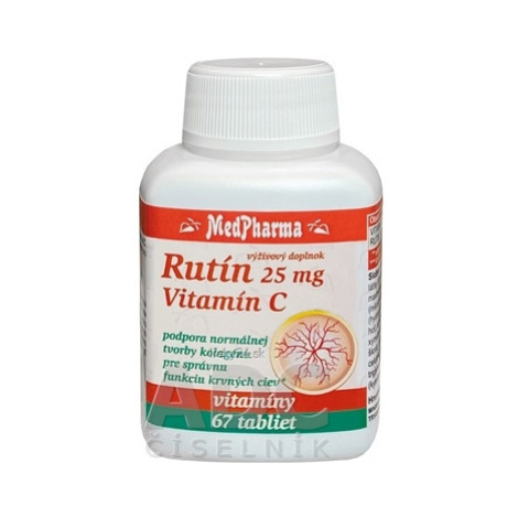 MedPharma RUTÍN 25 mg + Vitamín C 100 mg