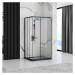 REA/S - Sprchovací kút PUNTO - čierny 80x100 + biela sprchová vanička Savoy KPL-K1016