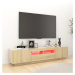 vidaXL TV skrinka s LED svetlami dub sonoma 180x35x40 cm