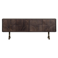 Tmavohnedý TV stolík z mangového dreva 180x70 cm Draw – BePureHome