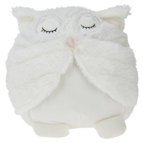 Dverná zarážka Sleepy owl biela, 15 x 20 cm