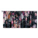 Dekoria Krátky záves na riasiacej páske, farebné kvety na tmavom pozadí, 390 x 40 cm, Gardenia, 